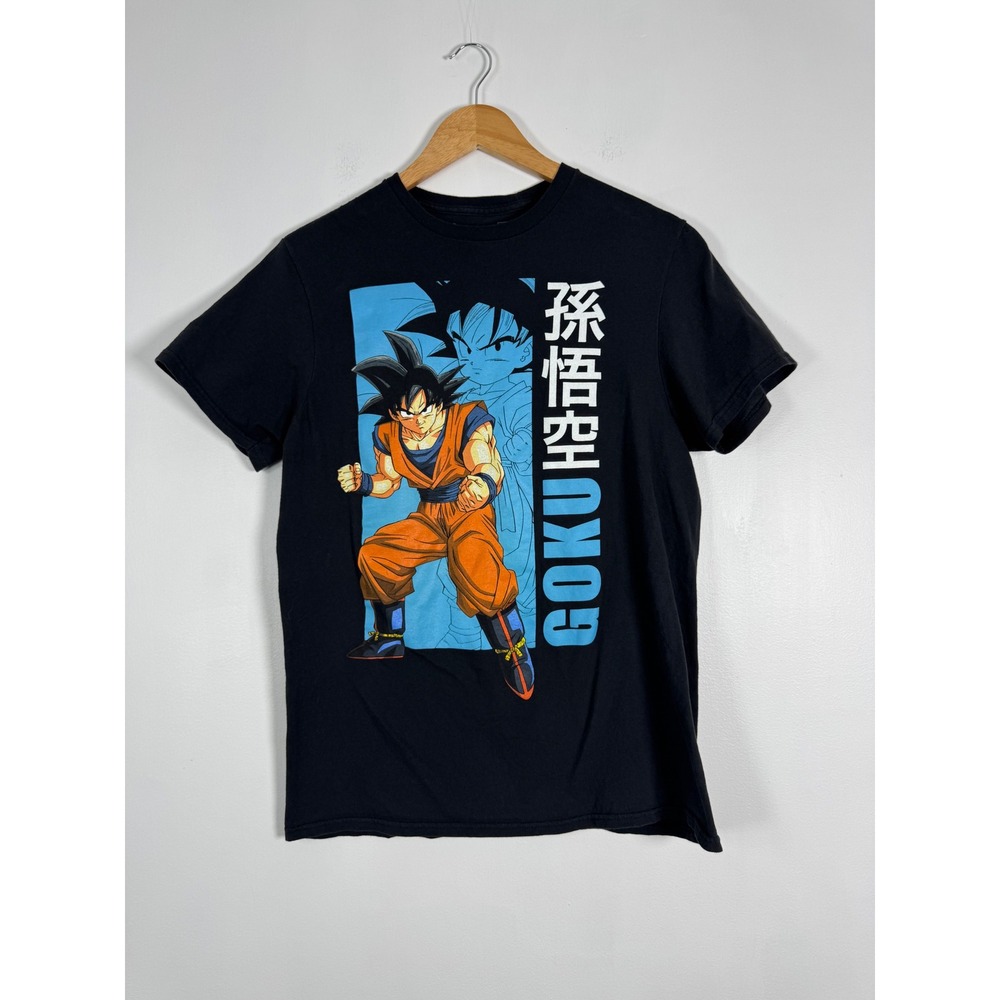 Anime Dragon Ball Z Mens Medium T-Shirt Black Goku Graphic Print Short Sleeve